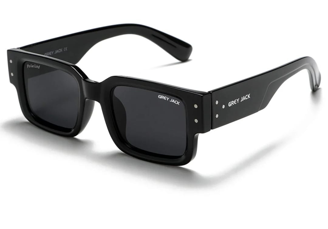 GREY JACK Vintage Unisex Polarized Sunglasses UV Protection Square Shades 3370