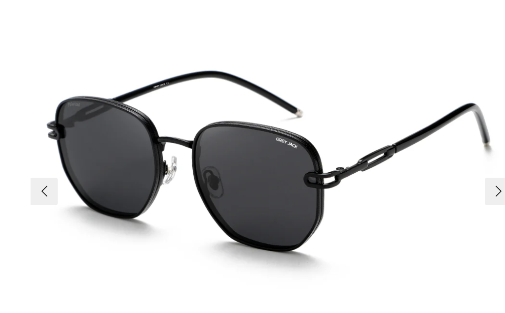 GREY JACK Hexagon Shape Full Metal Frame Polarized Sunglasses for Women 2048